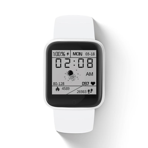 Смарт годинник Smart watch SWY68S розумний браслет з функціями фітнес трекера, вологозахистом, пульсометром та крокоміром Білий - зображення 11
