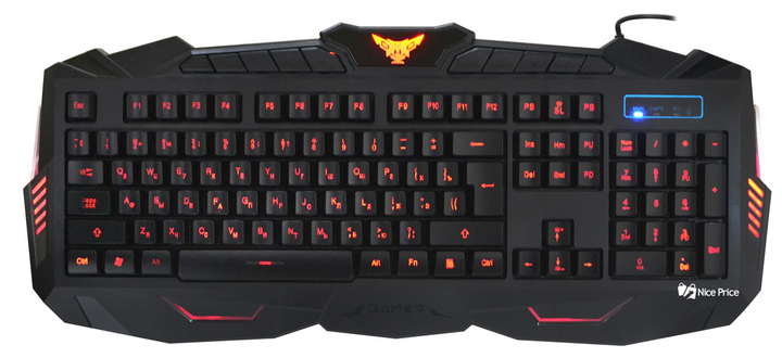 Набор клавиатура + мышка UX V-100 проводная с подсветкой Black (6945 ...