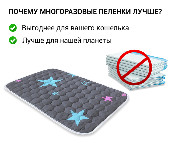 Багаторазова пелюшка для собак у переноску AquaStop арт. 5, розмір 30х50 см - зображення 3