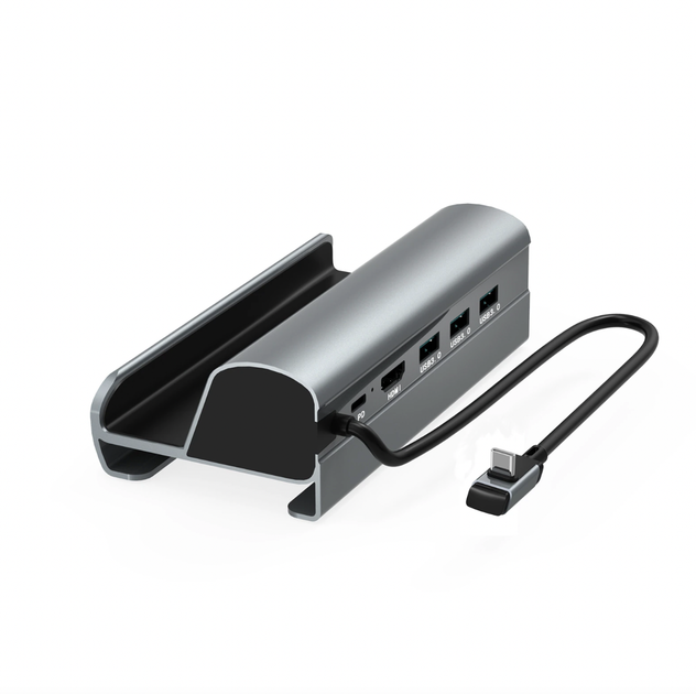 Док-станция 6 в 1 VKTECH HC86 для Steam Deck / Oled LAN / HDMI / USB / Grey - Фото 4 Док-станция 6 в 1 VKTECH HC86 для Steam Deck / Oled LAN / HDMI / USB / Grey - изображение 4
