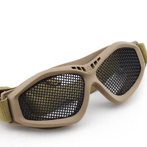 Захисні окуляри-сітка V3 Tan великі плетенка (для Airsoft, Страйкбол) - зображення 1