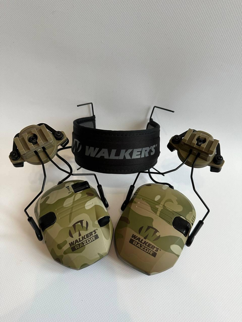 Активные наушники Walker's Razor MultiCam + крепление для шлема - изображение 1