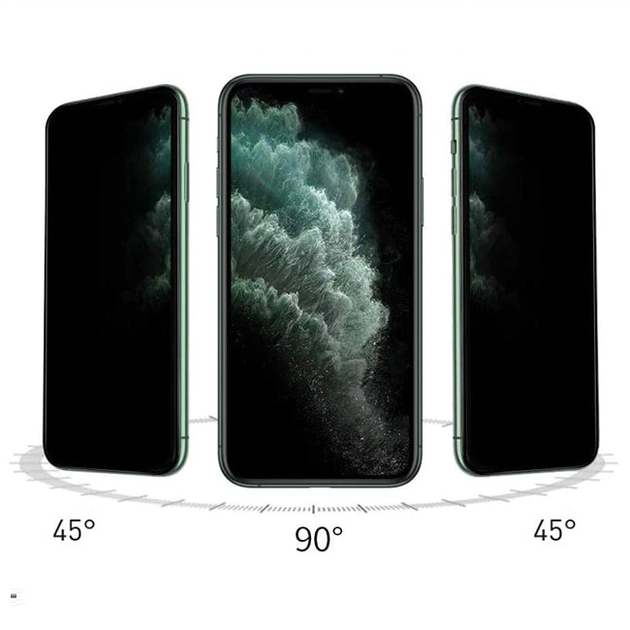 Захисне скло Fiji Privacy для Nubia V70 Design антишпигун Anti-Dust повне проклеювання чорний - зображення 2