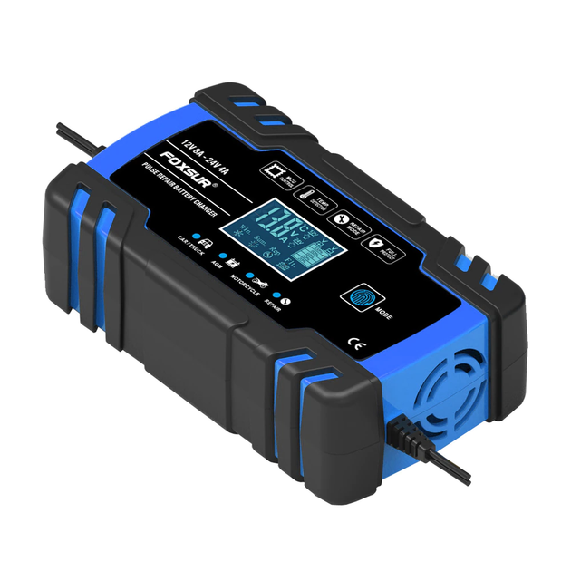 Зарядное устройство для автомобильного аккумулятора Foxsur 12V 8A / 24V 4A KL12V8A - изображение 2