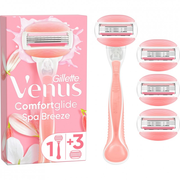 Бритва Gillette Venus Comfortglide Spa Breeze із 4 змінними картриджами (7702018469727) - зображення 1