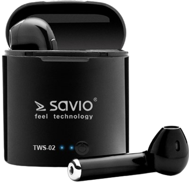 Słuchawki Savio TWS-02 Czarne - obraz 1