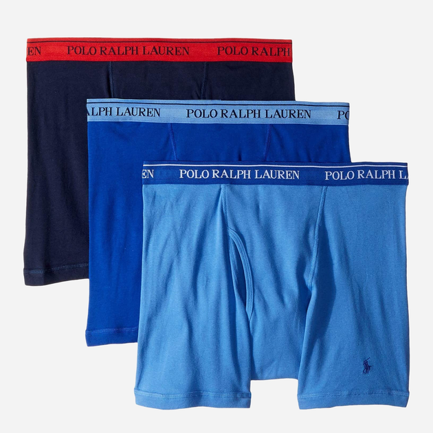 Набор трусов шорты мужской Ralph Lauren 861676689 XL 3 шт Голубые/Синие ...