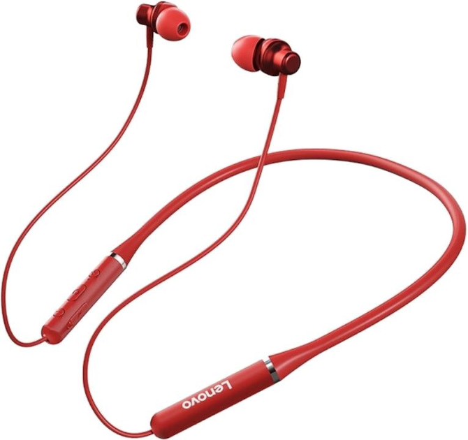 Słuchawki Lenovo HE05 Czerwone (HE05BLK) - obraz 1