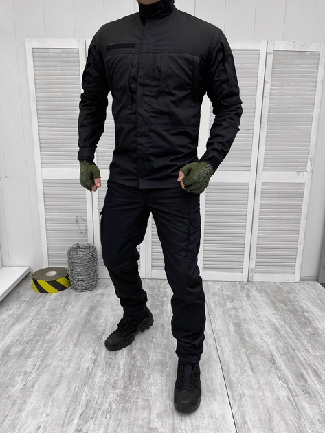 Тактичний костюм Ріпстоп армійський Black XL - зображення 1