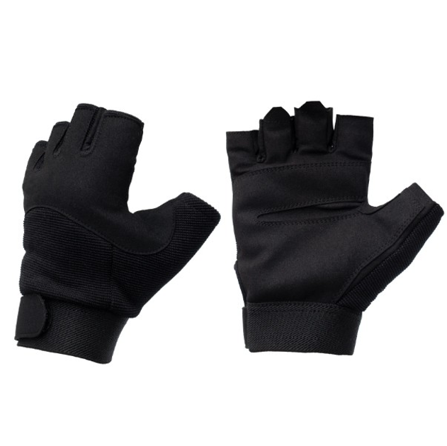 Універсальні тактичні рукавиці безпалі Army Fingerless Gloves Black L - зображення 1