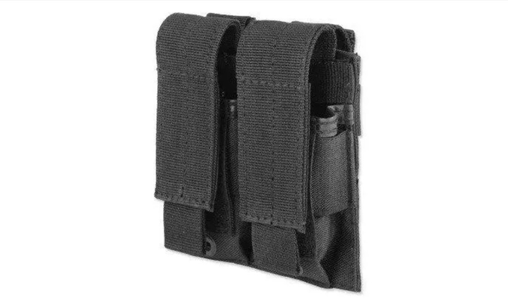 Тактическая сумка двойная для пистолетных магазинов, Mil-tec, чёрный - изображение 1
