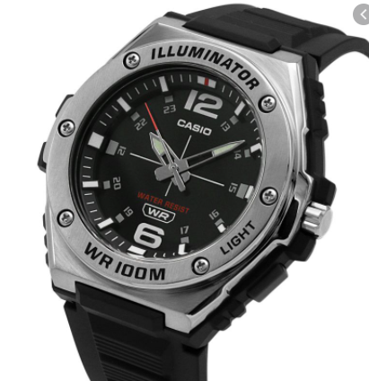 Кварцевые спортивные наручные часы Casio Collection MWA-100H-1AVEF с полимерным ремешком - изображение 3