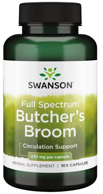 Suplement diety Swanson Butcher'S Broom 470 mg 100 kapsułek (SW415) - obraz 1
