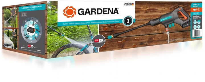 Мийка високого тиску Gardena AquaClean Premium Set 24 бар 300 Вт (14800-31.000.00) - зображення 8