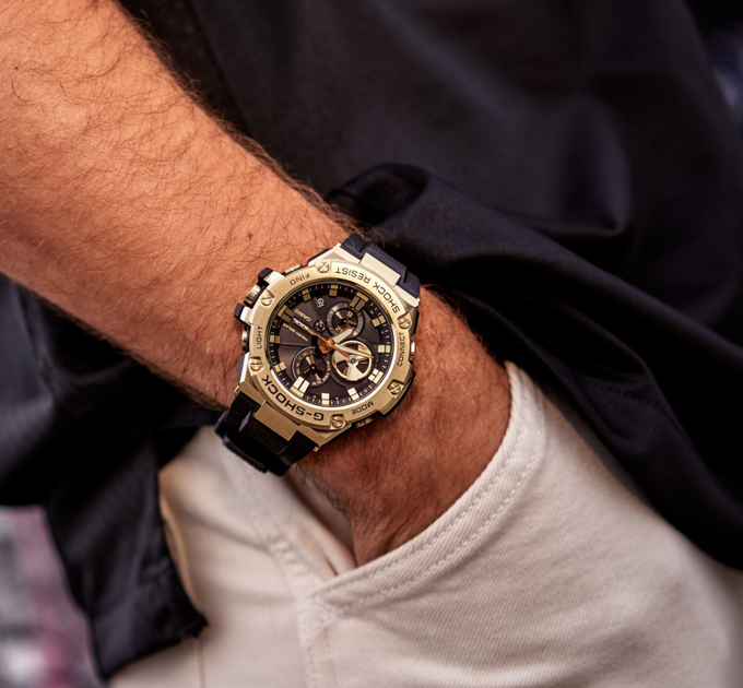 Наручные часы Casio GST-B100GB-1A9ER Золото\Черный – купить