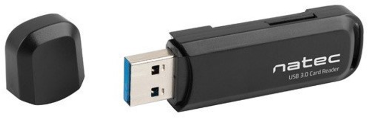 Czytnik kart NATEC Scarab 2 USB 3.0 SD/MicroSD Czarny - obraz 2