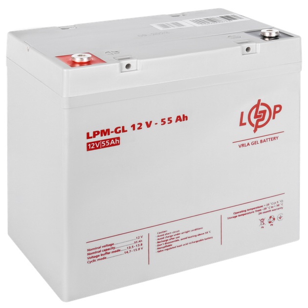 Аккумулятор гелевый LPM-GL 12V - 55 Ah - Фото 1 Аккумулятор гелевый LPM-GL 12V - 55 Ah - зображення 1