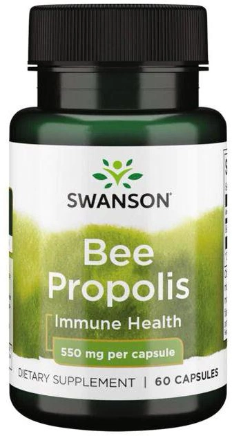 Swanson Bee Propolis 550 mg 60 kapsułek (SW324) - obraz 1