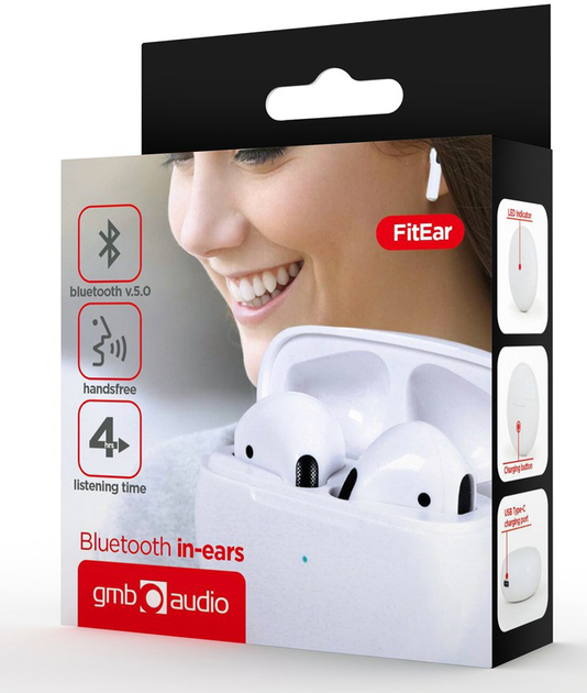 Słuchawki Gembird FitEar X200W Białe - obraz 6