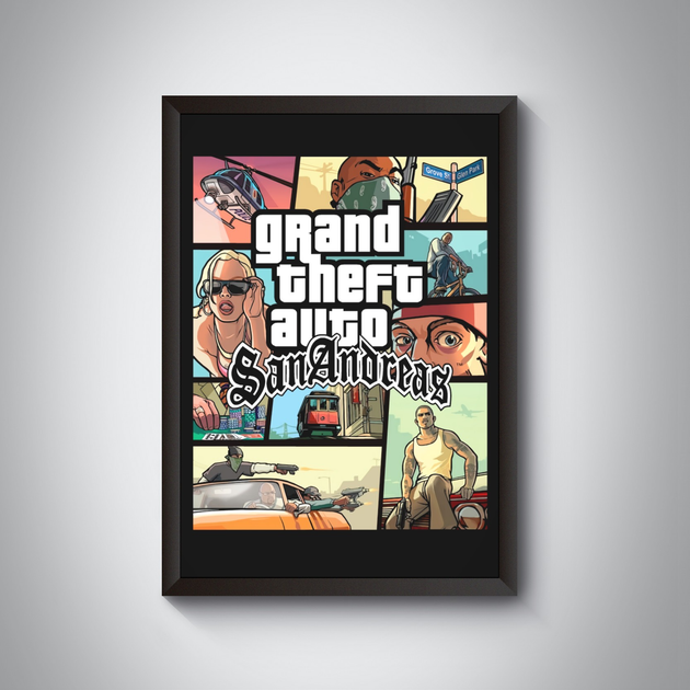 Постер/плакат игры GTA / ГТА Сан Андреас / Grand Theft Auto: San ...