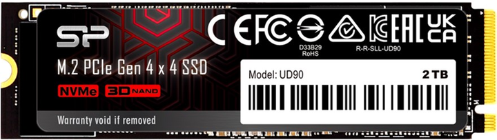 Dysk SSD Silicon Power UD90 500 GB M.2 NVMe PCIe 4.0 3D NAND (TLC) (SP500GBP44UD9005) - obraz 1