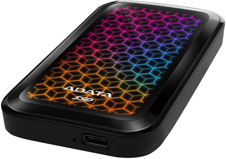 Dysk SSD ADATA SE770G 512GB 2.5" USB 3.2 Gen2 Type-C 3D NAND (TLC) Black (ASE770G-512GU32G2-CBK) External - obraz 3