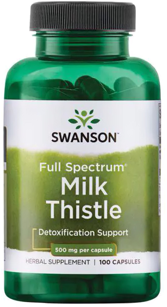 Swanson Ekstrakt z ostropestu plamistego Full Spectrum Milk Thistle 500 mg 100 kapsułek (SW966) - obraz 1