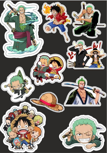 Наклейки аниме Стикеры А5 самоклеющаяся бумага "Большой Куш/ One Piece ...
