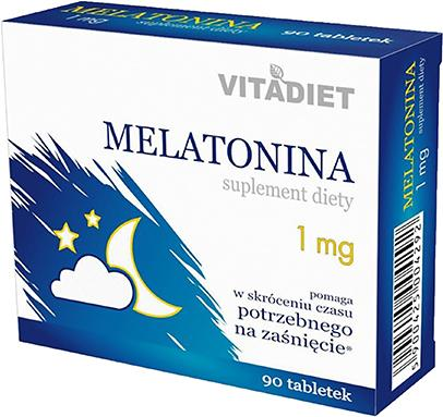 Melatonina Vitadiet 1 mg 90 t spokojny sen (VD292) - obraz 1