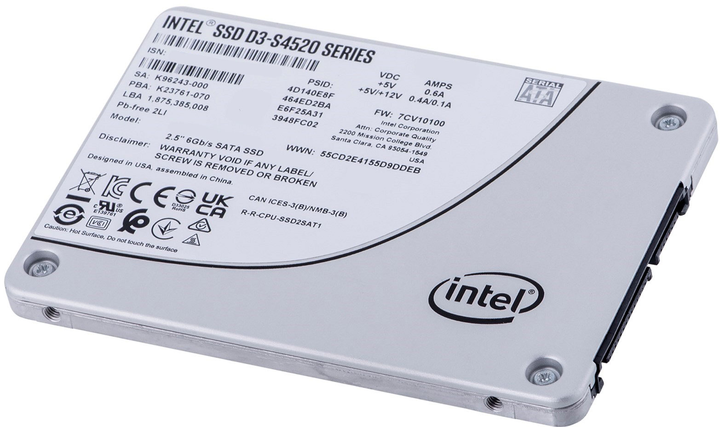 Dysk SSD Solidigm (Intel) S4520 3.84TB 2.5" SATAIII 3D NAND (TLC) (SSDSC2KB038TZ01) - obraz 2