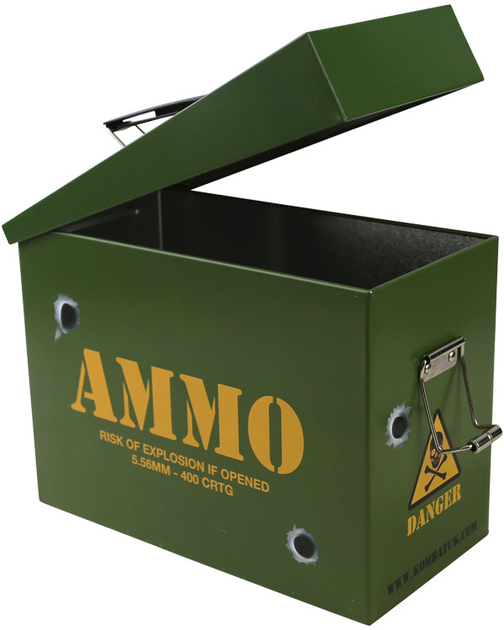 Армійська металева скринька для зберігання боєприпасів KOMBAT UK Ammo Tin 20x15x10см (OPT-3961) - зображення 2