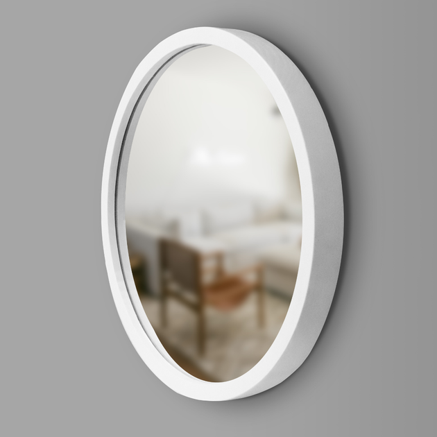 Дзеркало кругле дерев'яне Luxury Wood Perfection Snow White Ясен 65 см - зображення 3