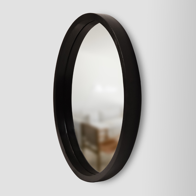 Зеркало круглое деревянное Luxury Wood Perfection Black Ясень 65 см - Фото 3 Зеркало круглое деревянное Luxury Wood Perfection Black Ясень 65 см - изображение 3