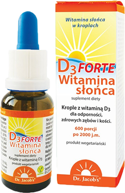 Witamina D3 Forte Dr. Jakubowa witamina słońca 20 ml (DJ056) - obraz 1