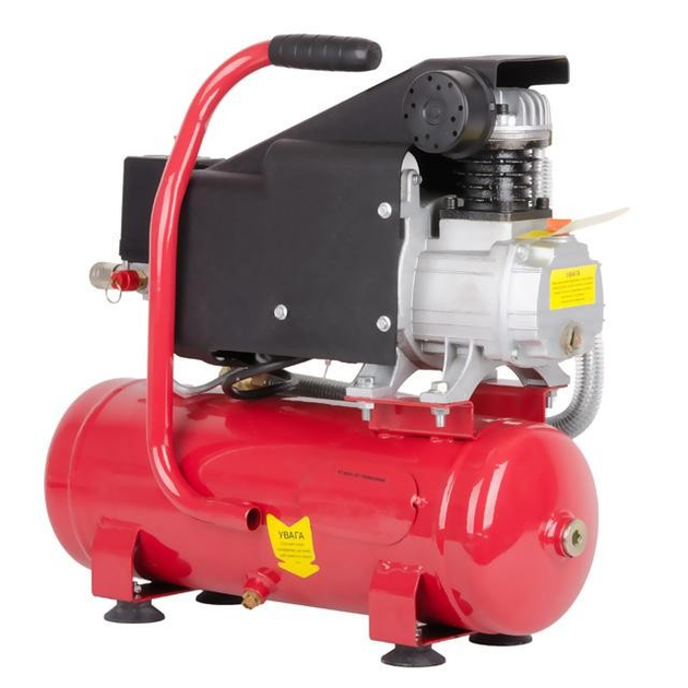 Компресор 9 л, 0.75 кВт, 220 В, 8 aтм, 160 л/хвил INTERTOOL PT-0002 - изображение 6