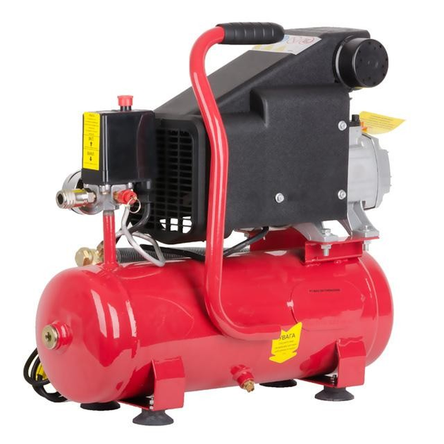 Компресор 9 л, 0.75 кВт, 220 В, 8 aтм, 160 л/хвил INTERTOOL PT-0002 - изображение 7
