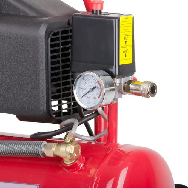 Компресор 9 л, 0.75 кВт, 220 В, 8 aтм, 160 л/хвил INTERTOOL PT-0002 - изображение 8