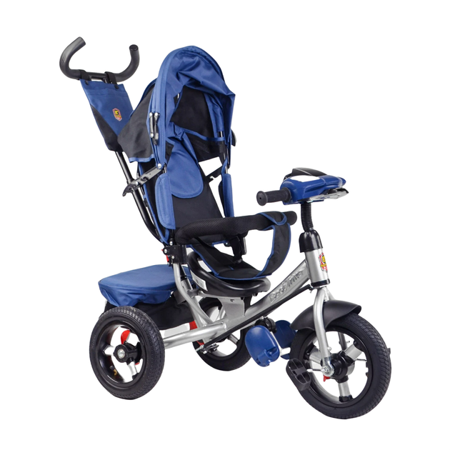 Трехколесный велосипед с родительской ручкой и пультом Best Trike от 18 месяцев Синий - Фото 4 Трехколесный велосипед с родительской ручкой и пультом Best Trike от 18 месяцев Синий - изображение 4