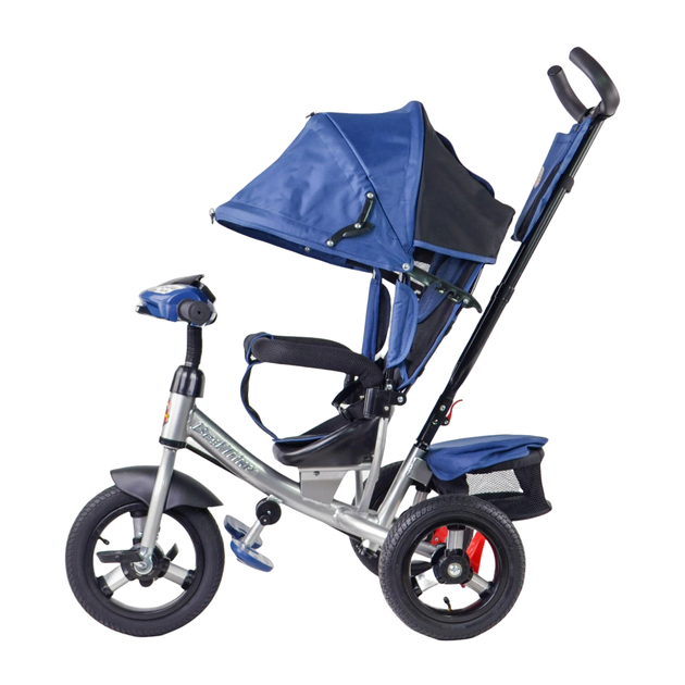 Трехколесный велосипед с родительской ручкой и пультом Best Trike от 18 месяцев Синий - Фото 8 Трехколесный велосипед с родительской ручкой и пультом Best Trike от 18 месяцев Синий - изображение 8