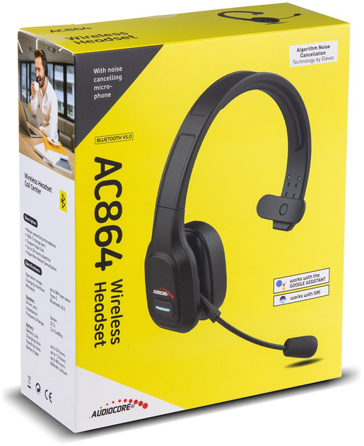 Zestaw słuchawkowy Bluetooth AUDIOCORE AC864 Czarny - obraz 5
