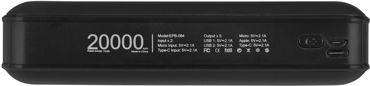 УМБ Extralink EPB-084 20000 mAh Black - зображення 8