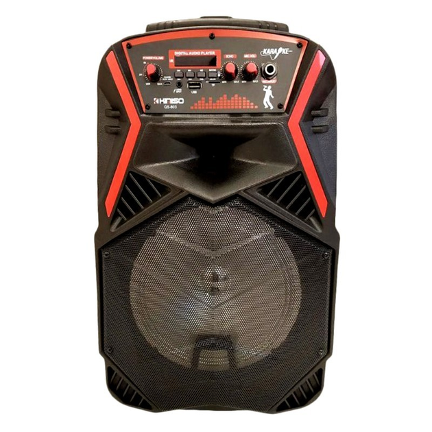 Бездротова портативна колонка Bluetooth з мікрофоном KIMISO QS-803 |40W, 3hours, 1800mAh, 1Mic| колонка караоке чемодан з мікрофоном і радіо Black - зображення 2