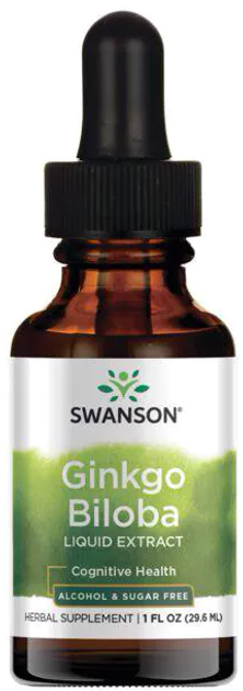Экстракт гинкго билоба жидкий Swanson Ginkgo Biloba Liquid 29.6 мл ...