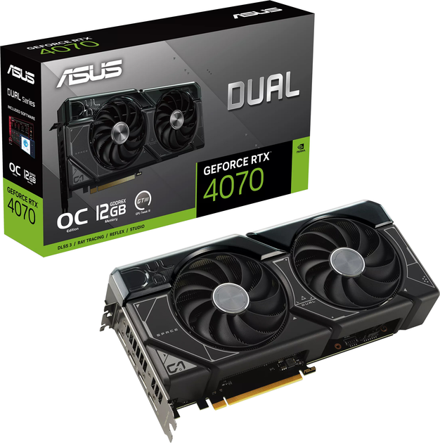 Видеокарта ASUS PCI-Ex GeForce RTX 4070 DUAL OC 12GB GDDR6X (192bit) (2520/21000) (1 x HDMI, 3 x DisplayPort) (DUAL-RTX4070-O12G) - изображение 12