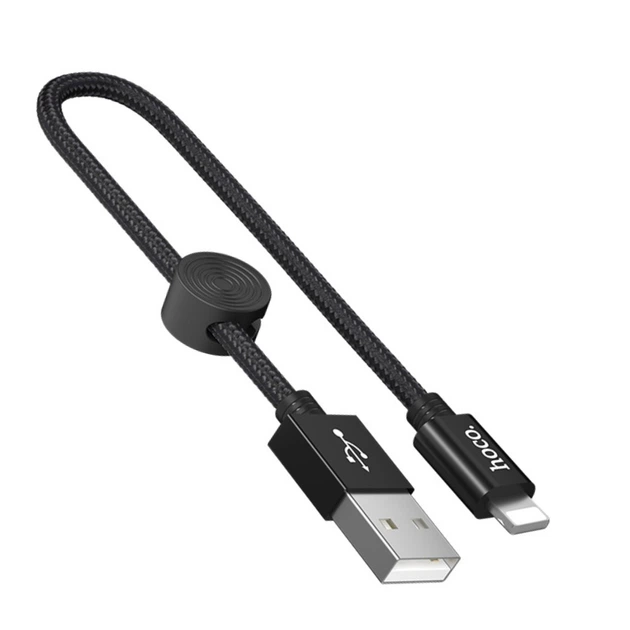 Кабель Hoco USB – Lightning короткий 0,25м для айфона Premium Charging Black (X35_iP) - Фото 5 Кабель Hoco USB – Lightning короткий 0,25м для айфона Premium Charging Black (X35_iP) - изображение 5