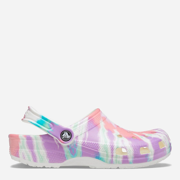 Жіночі крокси Crocs Classic Tie-Dye Graphic CR205453-FRMT 39-40 (M7/W9) 25 см Білі з різнокольоровим (191448728295) - зображення 1