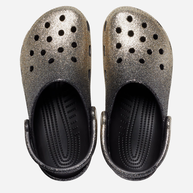 Chodaki damskie Crocs Classic Ombre Glitter CR207931-BKGO 37-38 (M5/W7) 23 cm Gold/Black (191448985575) - obraz 3