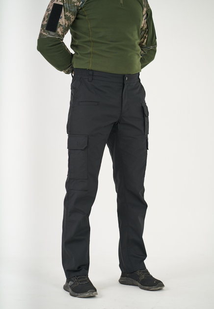Тактические штаны UKM 50 (М) черный прямые рип стоп - изображение 2