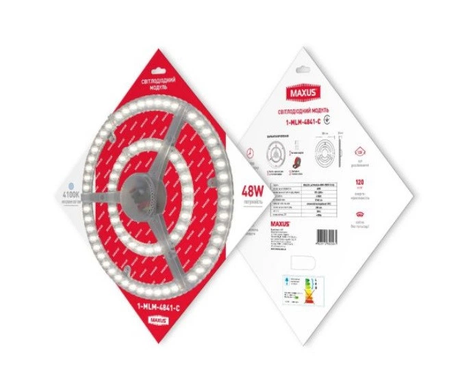 Модуль светодиодный 1-MLM-4841-C MAXUS Led Module 48W 4100K Circle светодиодный модуль - Фото 3 Модуль светодиодный 1-MLM-4841-C MAXUS Led Module 48W 4100K Circle светодиодный модуль - изображение 3