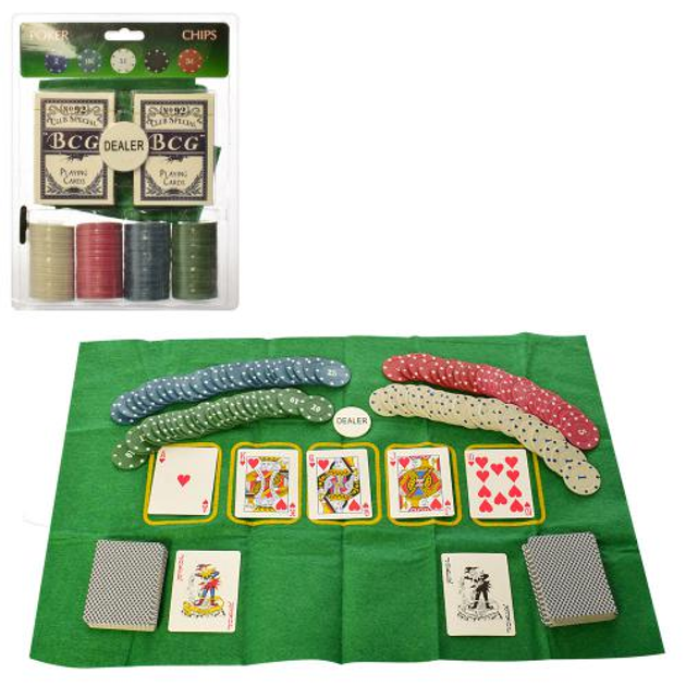 Настольная игра покер, карты 2колоды, фишки с номиналом(CS25643-9 ...